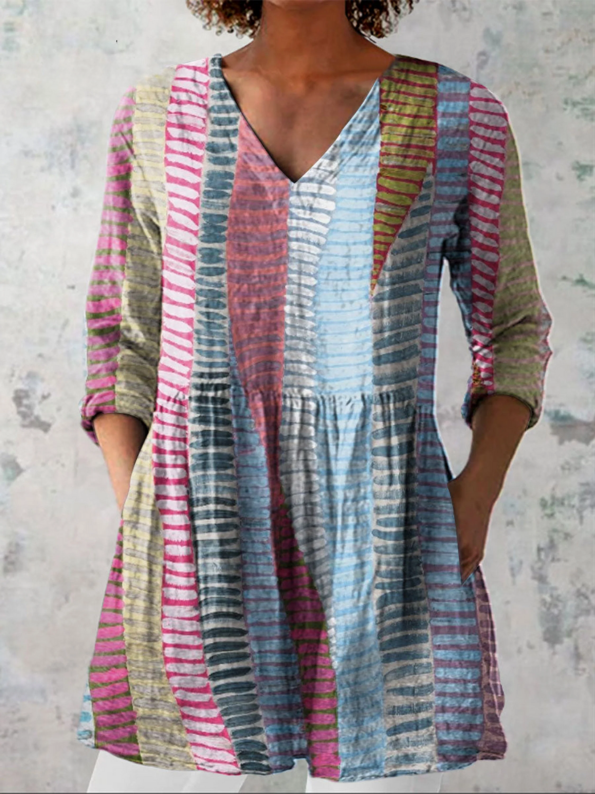 Blusa Larga con Diseño Llamativo