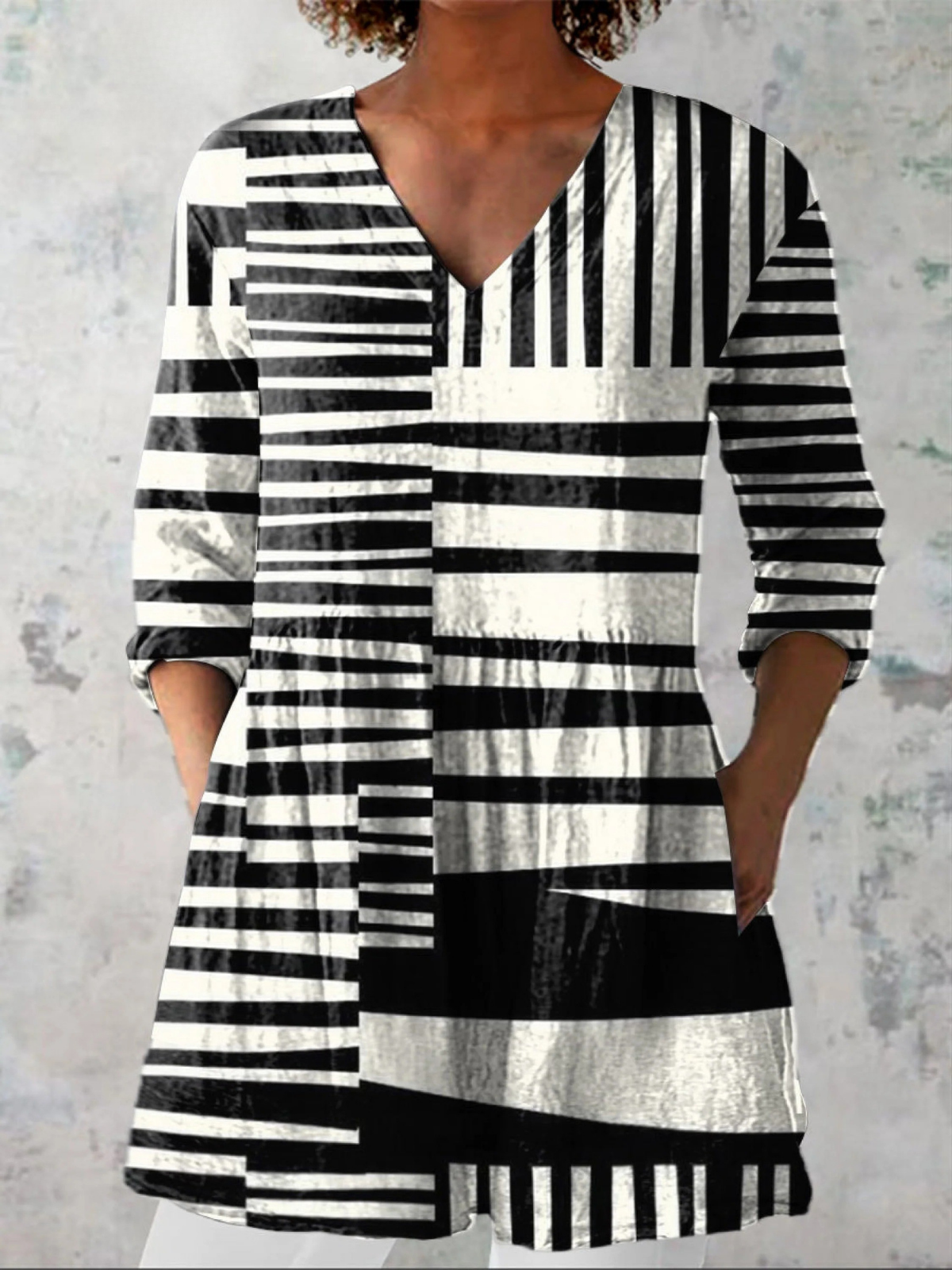 Blusa Amplia con Diseño Vibrante