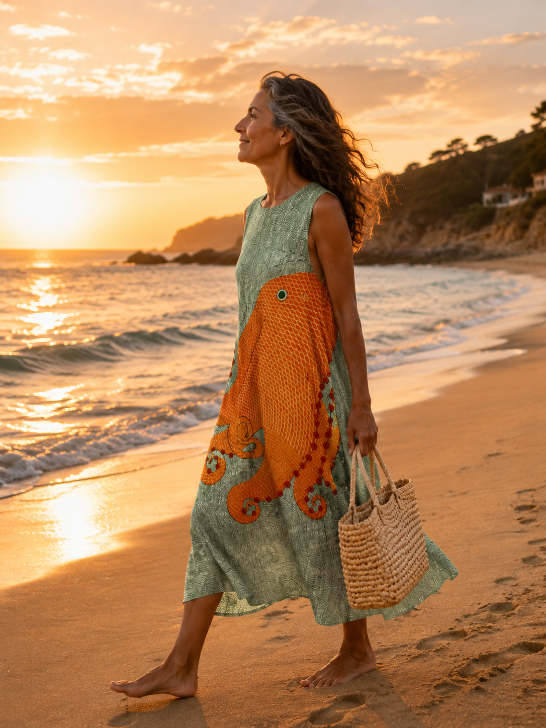 Vestido Midi Boho Océano