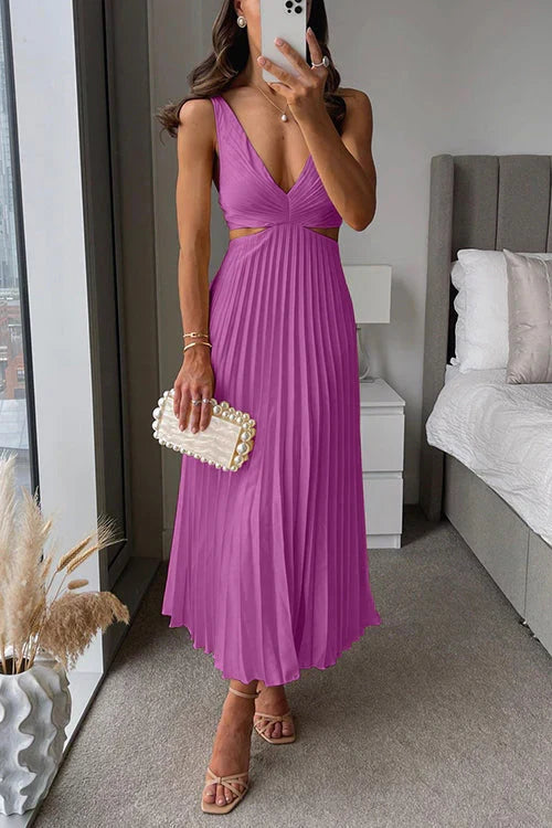 Vestido Maxi Plisado Elegante