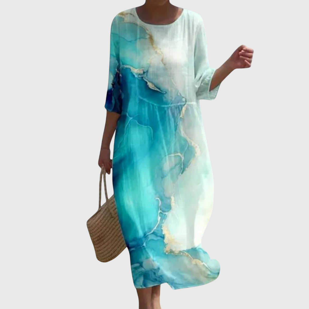Vestido Maxi Elegante con Estampado Floral