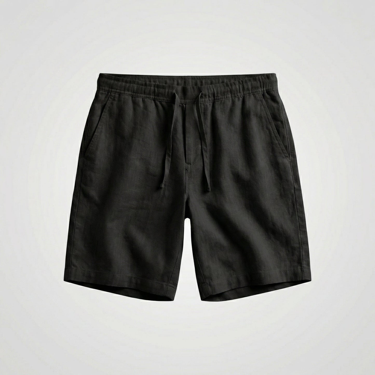 Bermudas de Lino Cintura Elástica Cordón