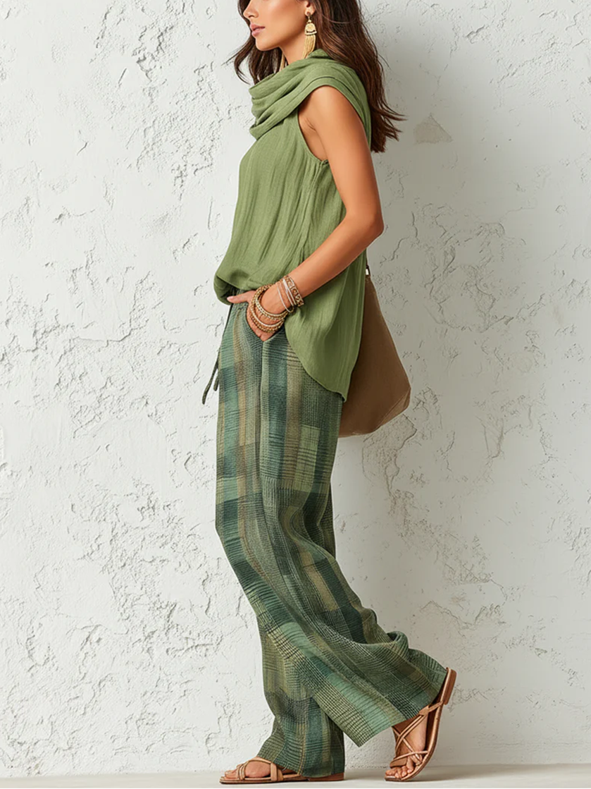 Conjunto Elegante Casual de Dos Piezas