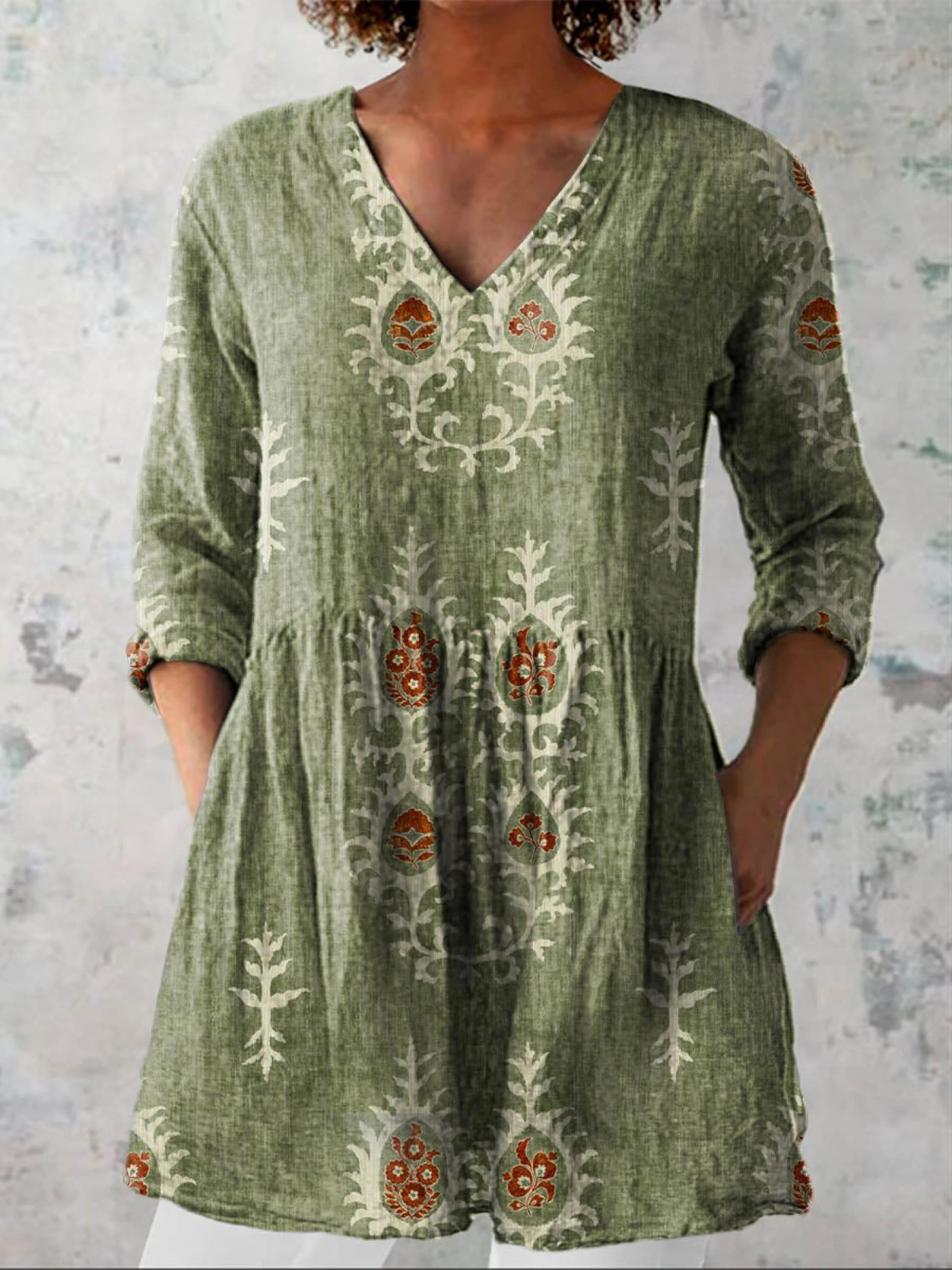 Blusa Amplia con Diseño Vibrante