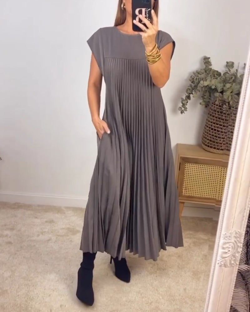 Vestido Fluido con Pliegues