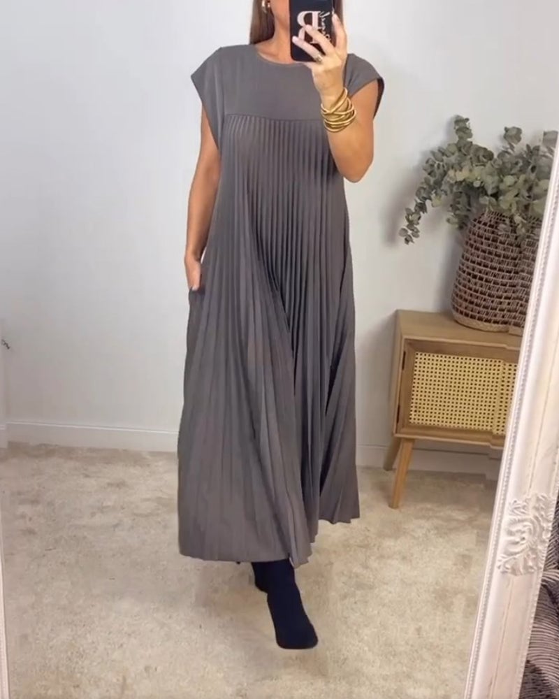 Vestido Fluido con Pliegues