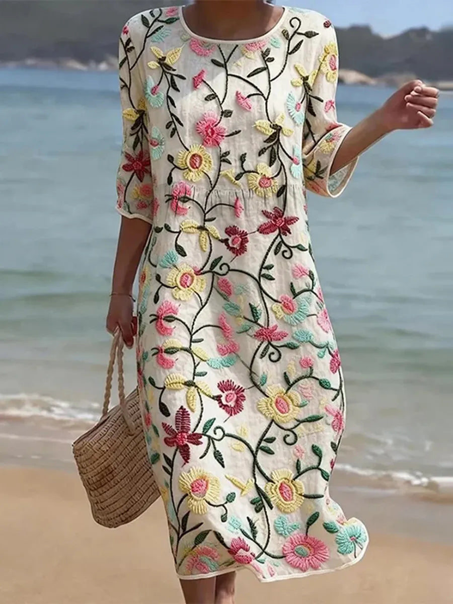 Vestido Floral de Playa