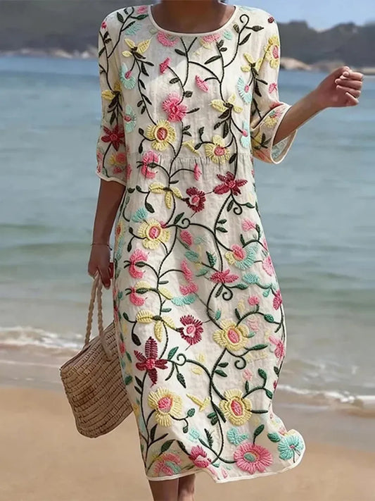 Vestido Floral de Playa