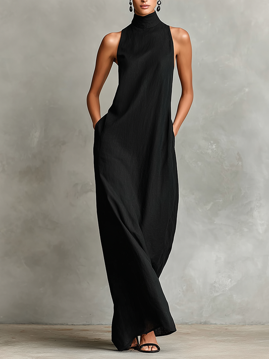 Catalina | Vestido largo minimalista sin mangas