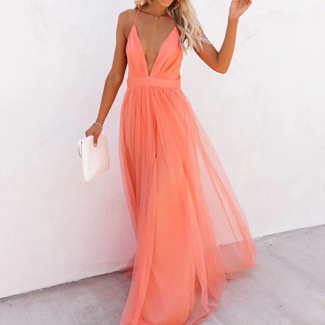 Vestido Maxi Luz Coral