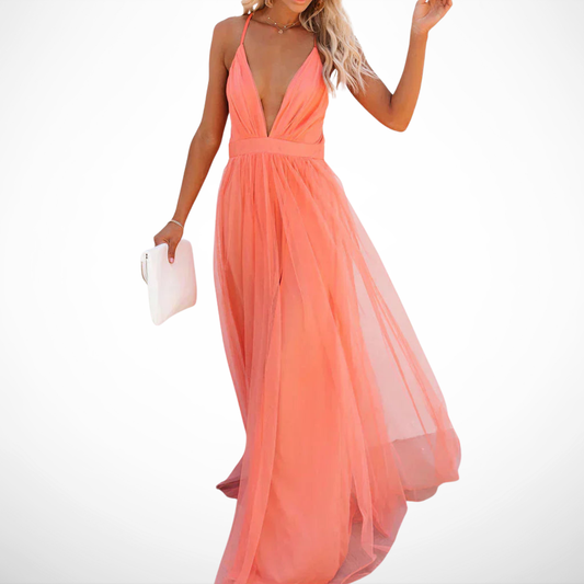 Vestido Maxi Luz Coral