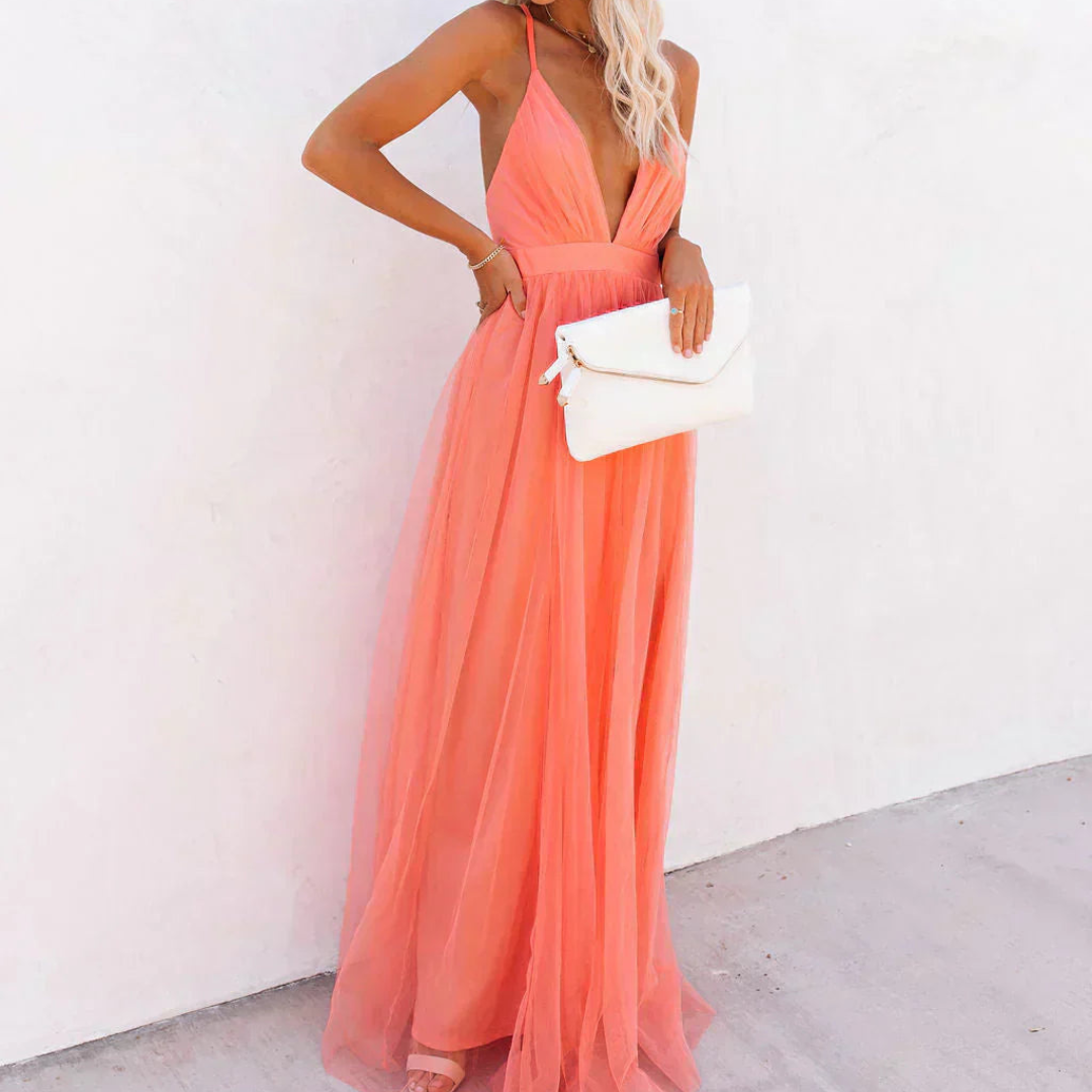 Vestido Maxi Luz Coral