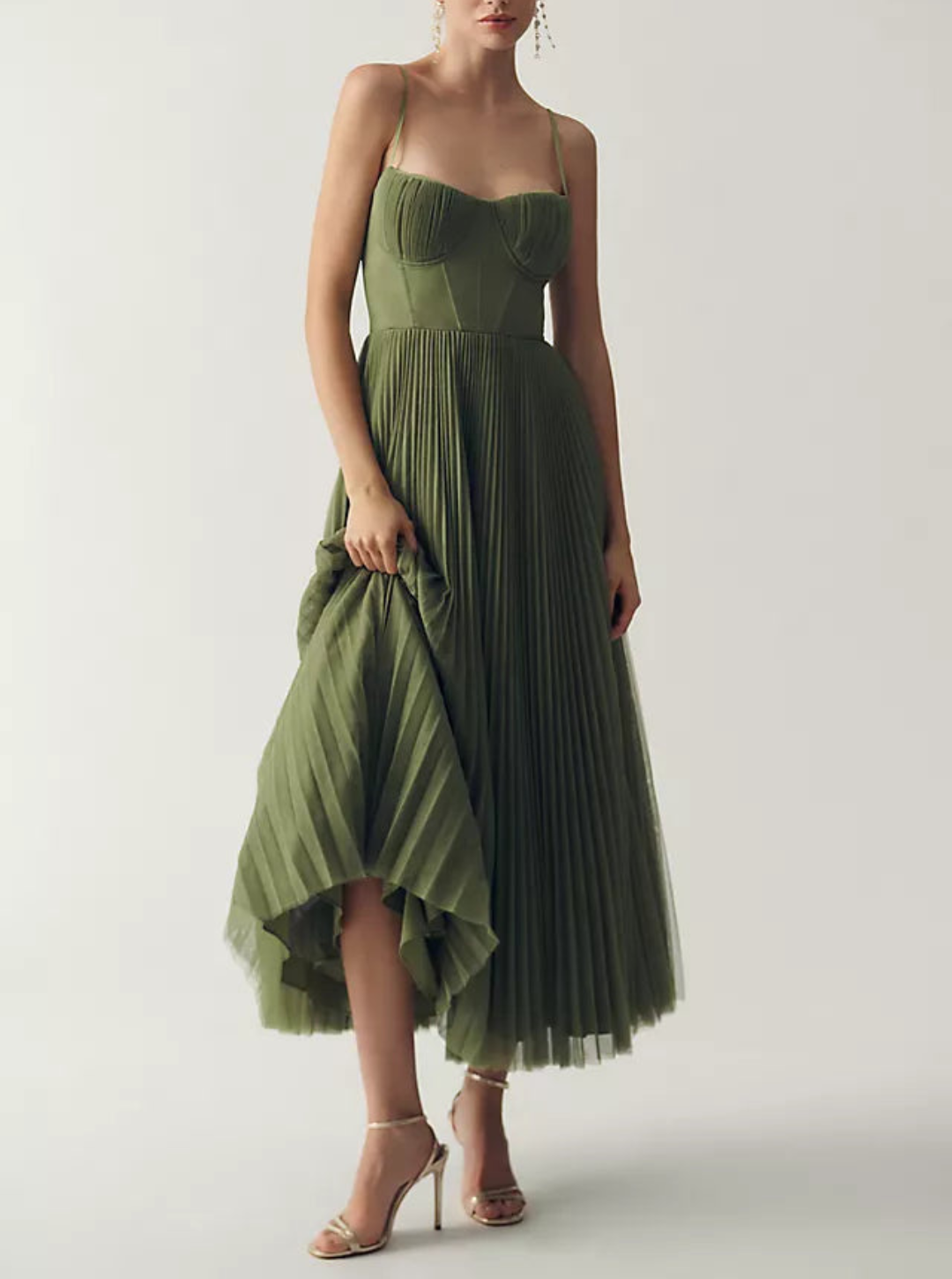 Vestido de Tul Drapeado