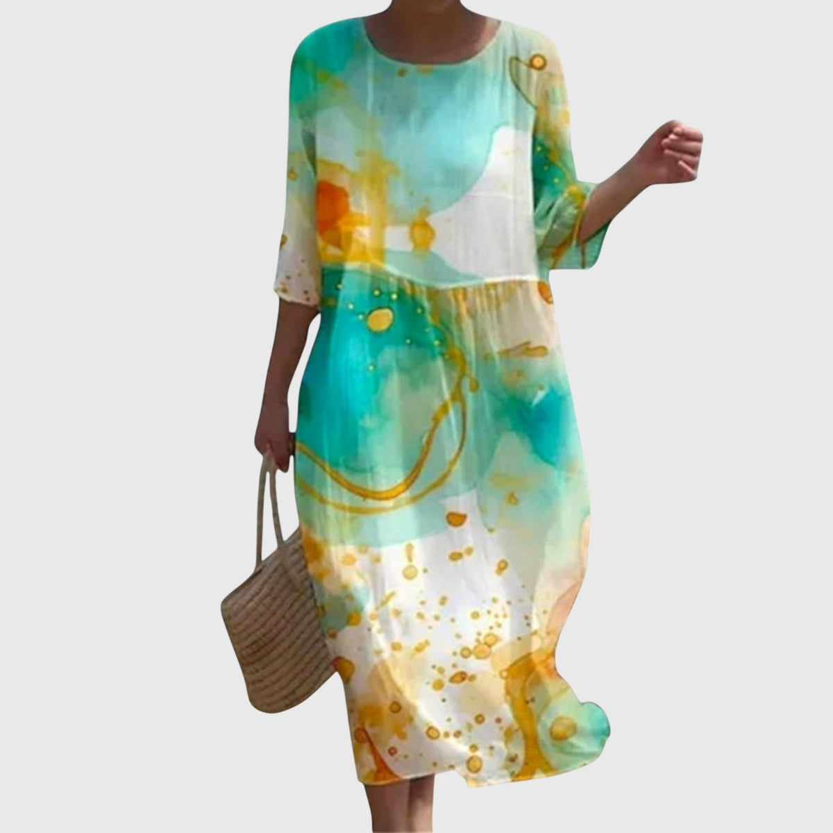 Vestido Maxi Elegante con Estampado Floral
