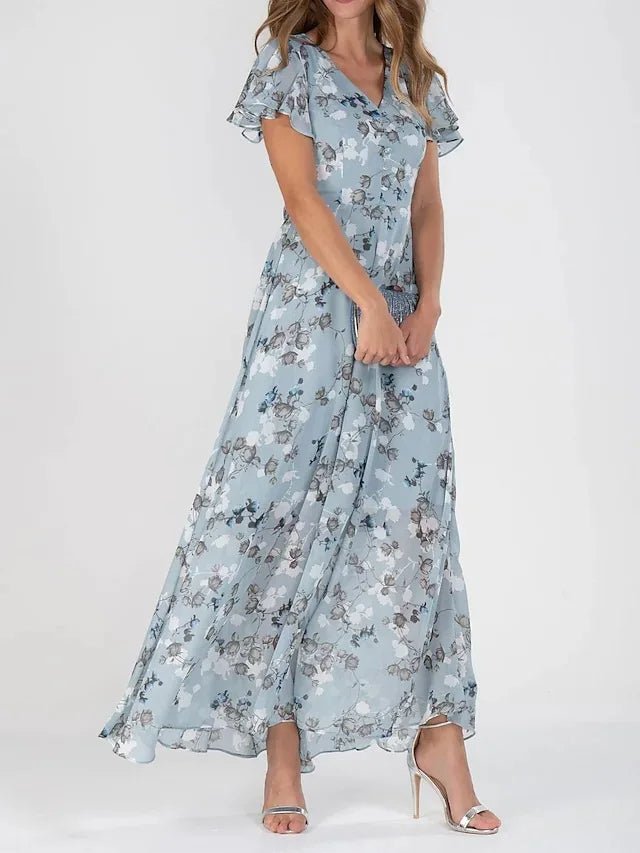 Vestido Largo con Estampado Floral