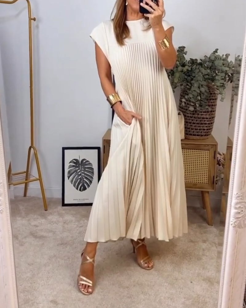 Vestido Fluido con Pliegues