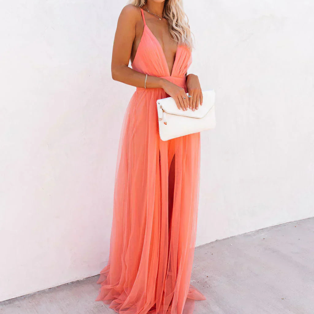 Vestido Maxi Luz Coral