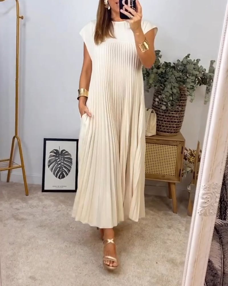 Vestido Fluido con Pliegues