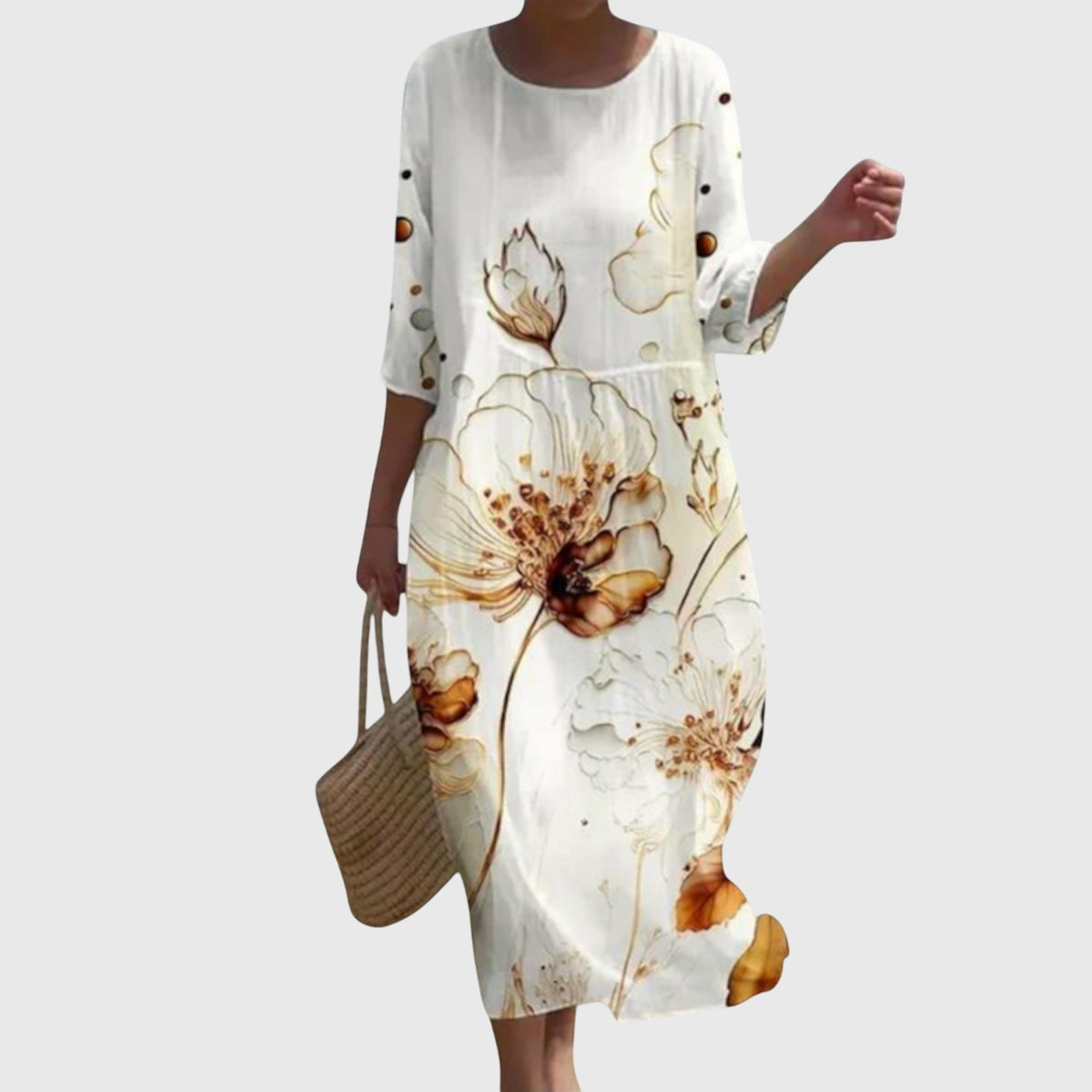 Vestido Maxi Elegante con Estampado Floral