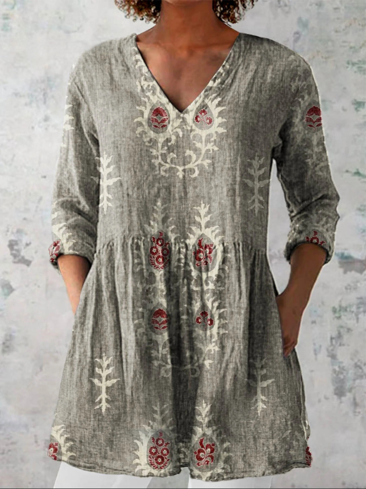 Blusa Amplia con Diseño Vibrante