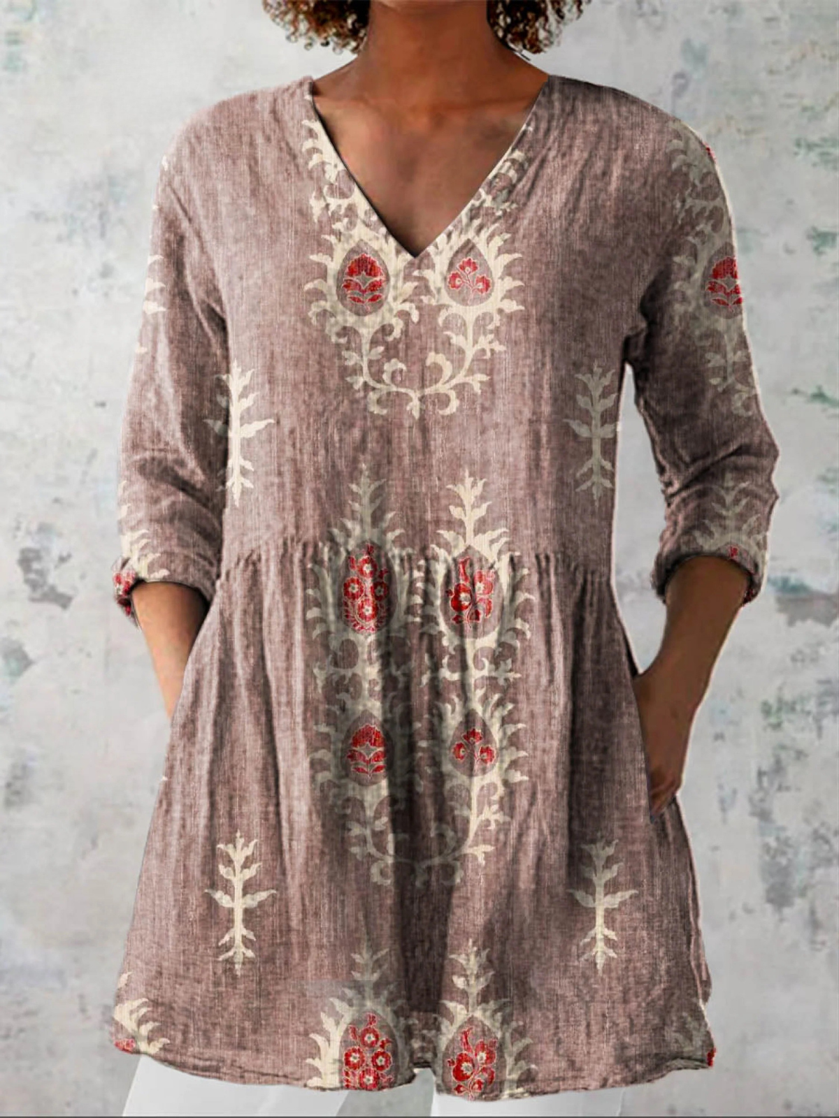 Blusa Amplia con Diseño Vibrante