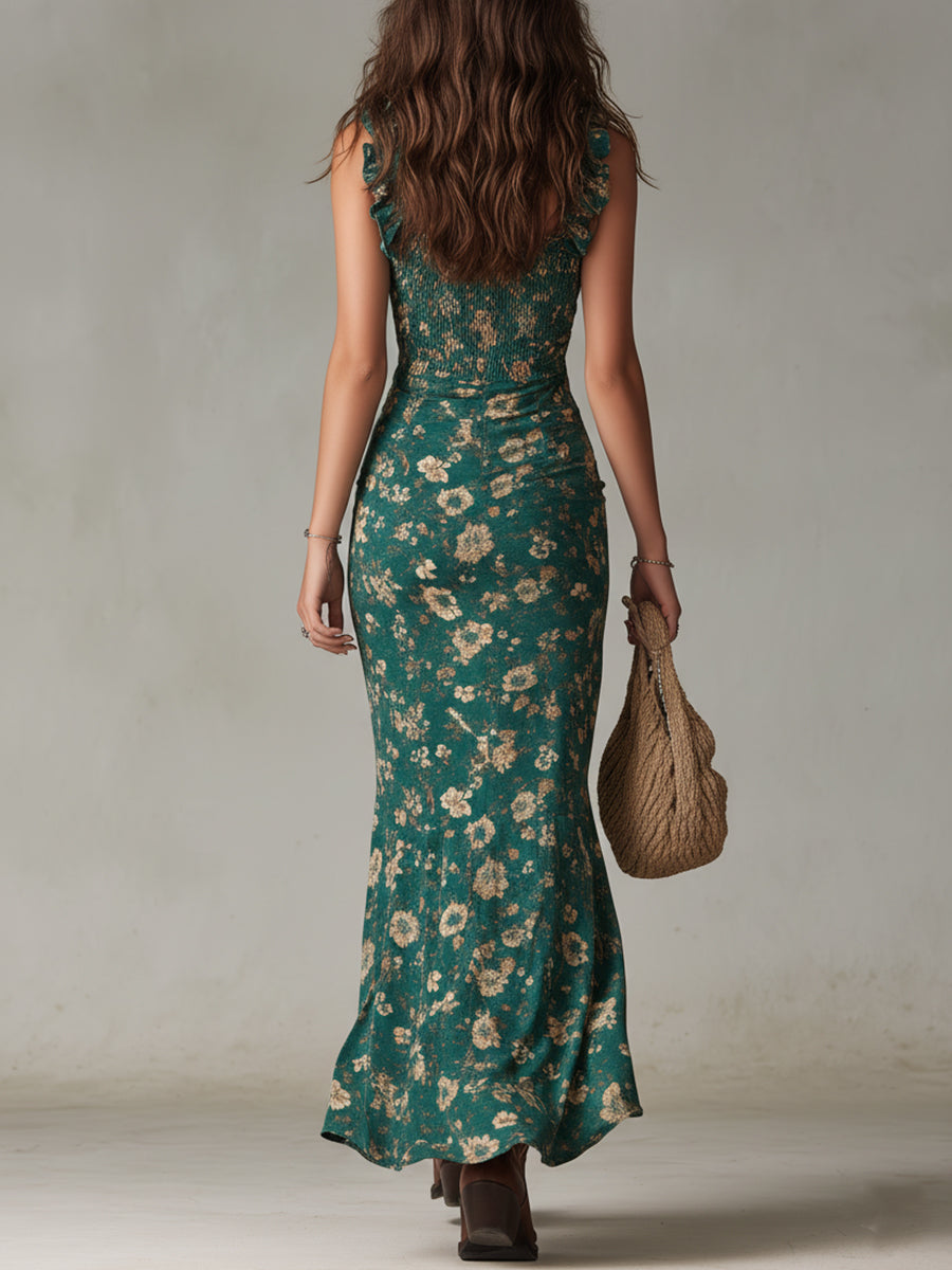 Vestido Elegante con Escote Bohemio
