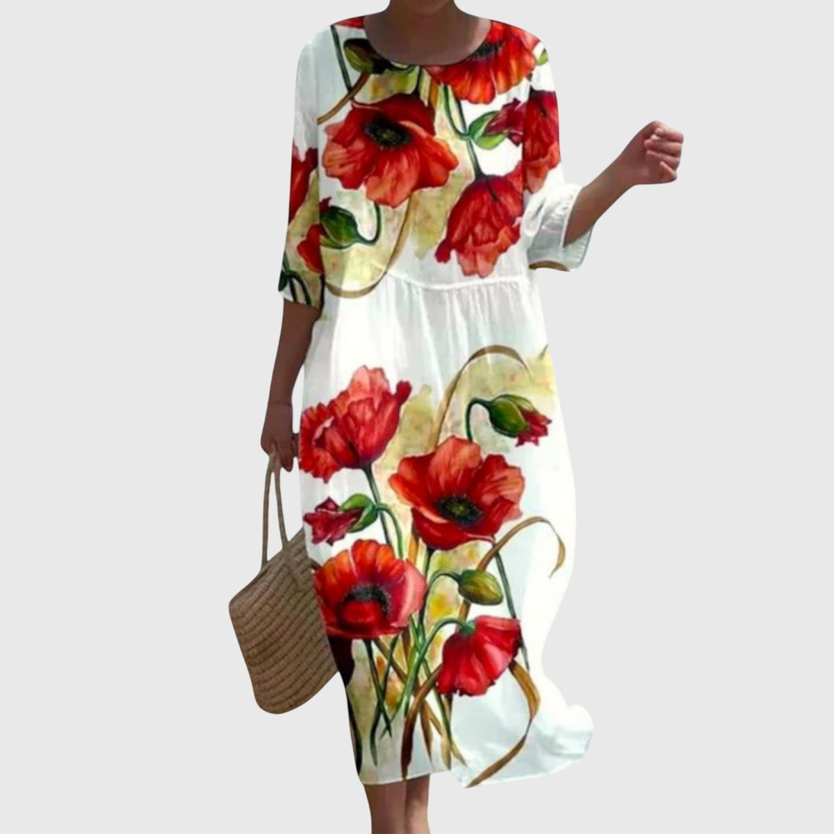 Vestido Maxi Elegante con Estampado Floral
