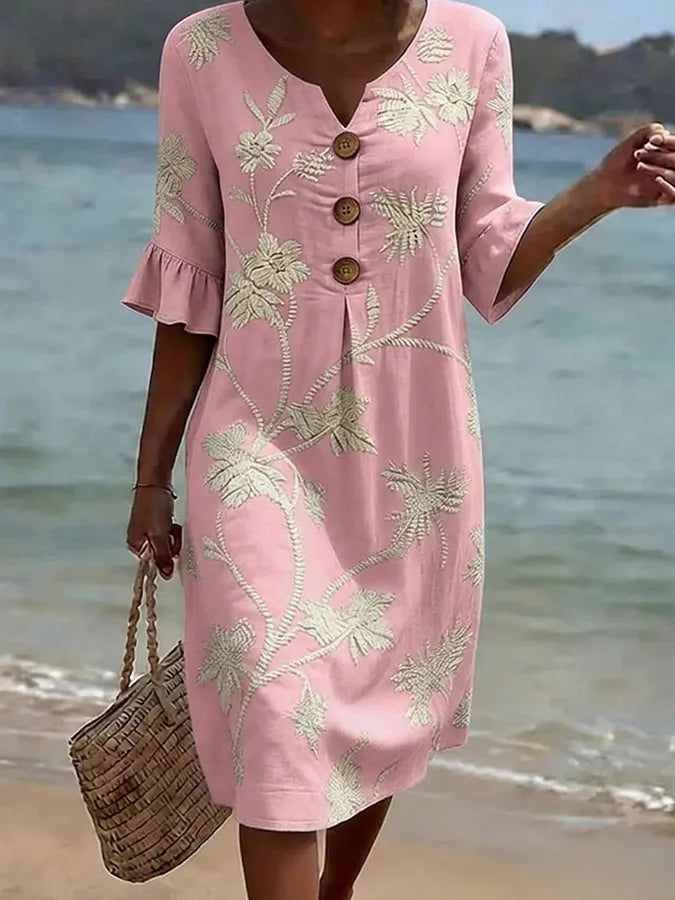 Vestido con Diseño Floral