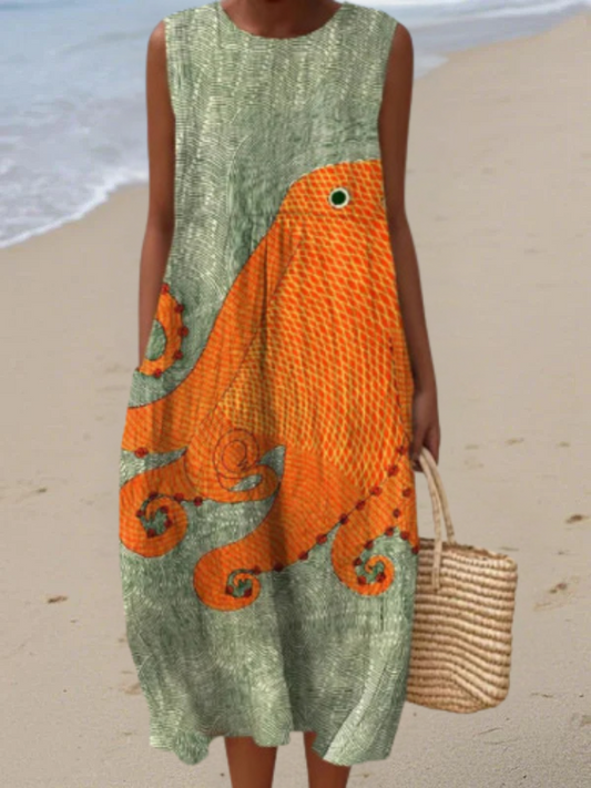 Vestido Midi Boho Océano