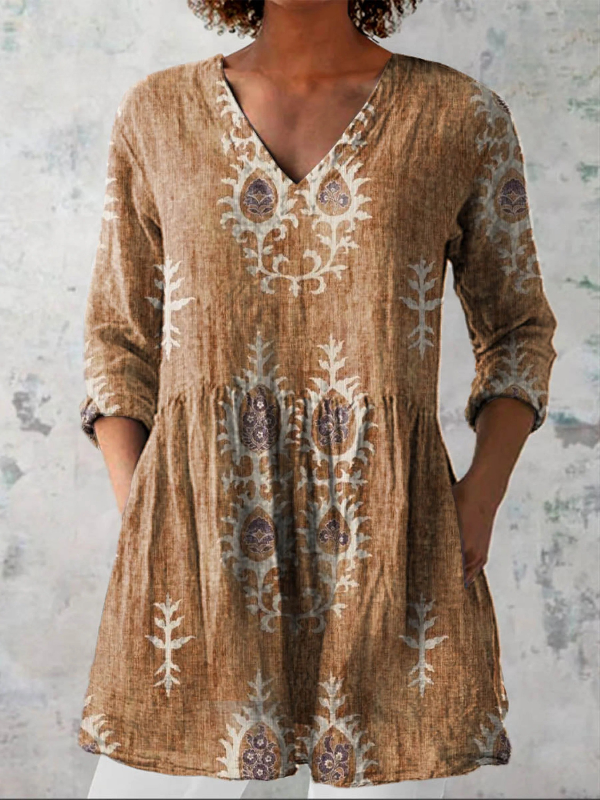 Blusa Amplia con Diseño Vibrante