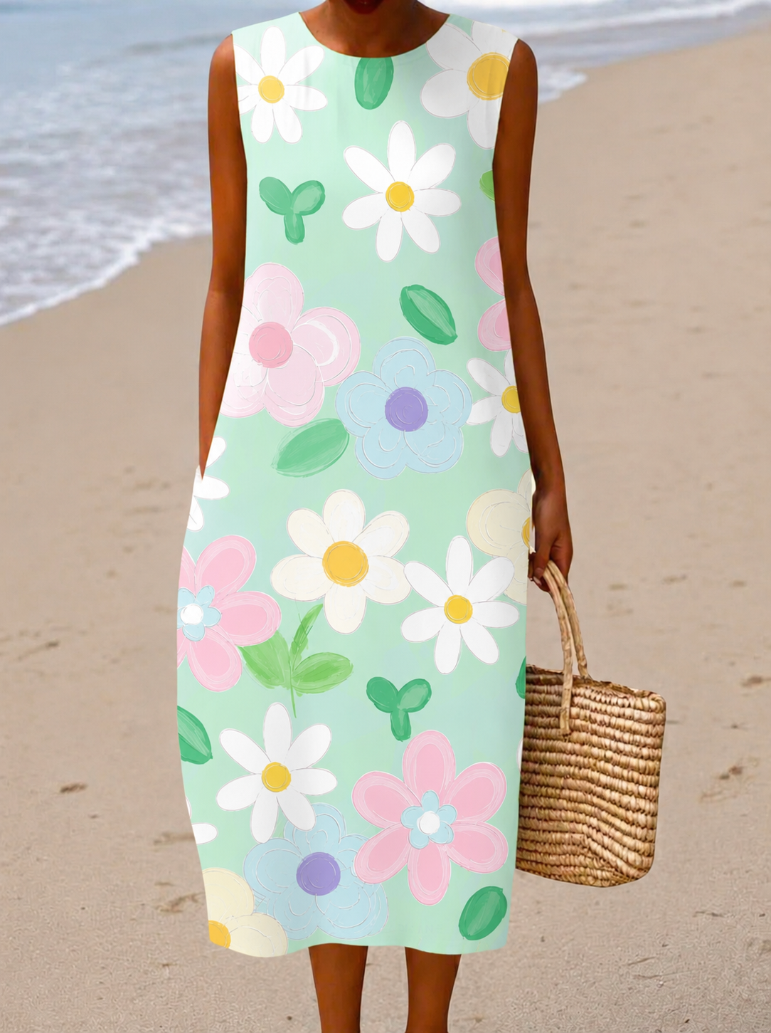 Vestido Midi Verde Primavera