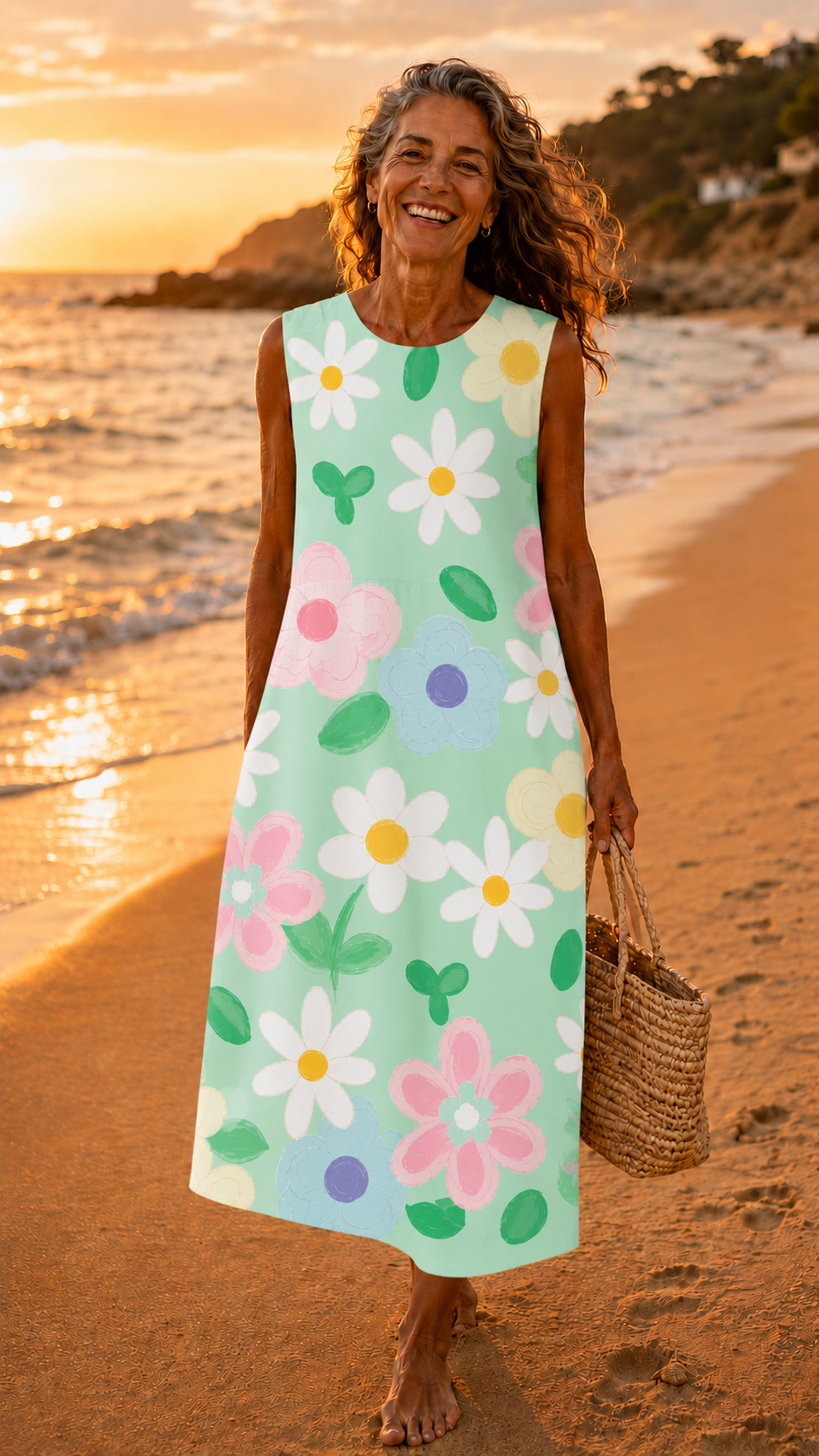 Vestido Midi Verde Primavera