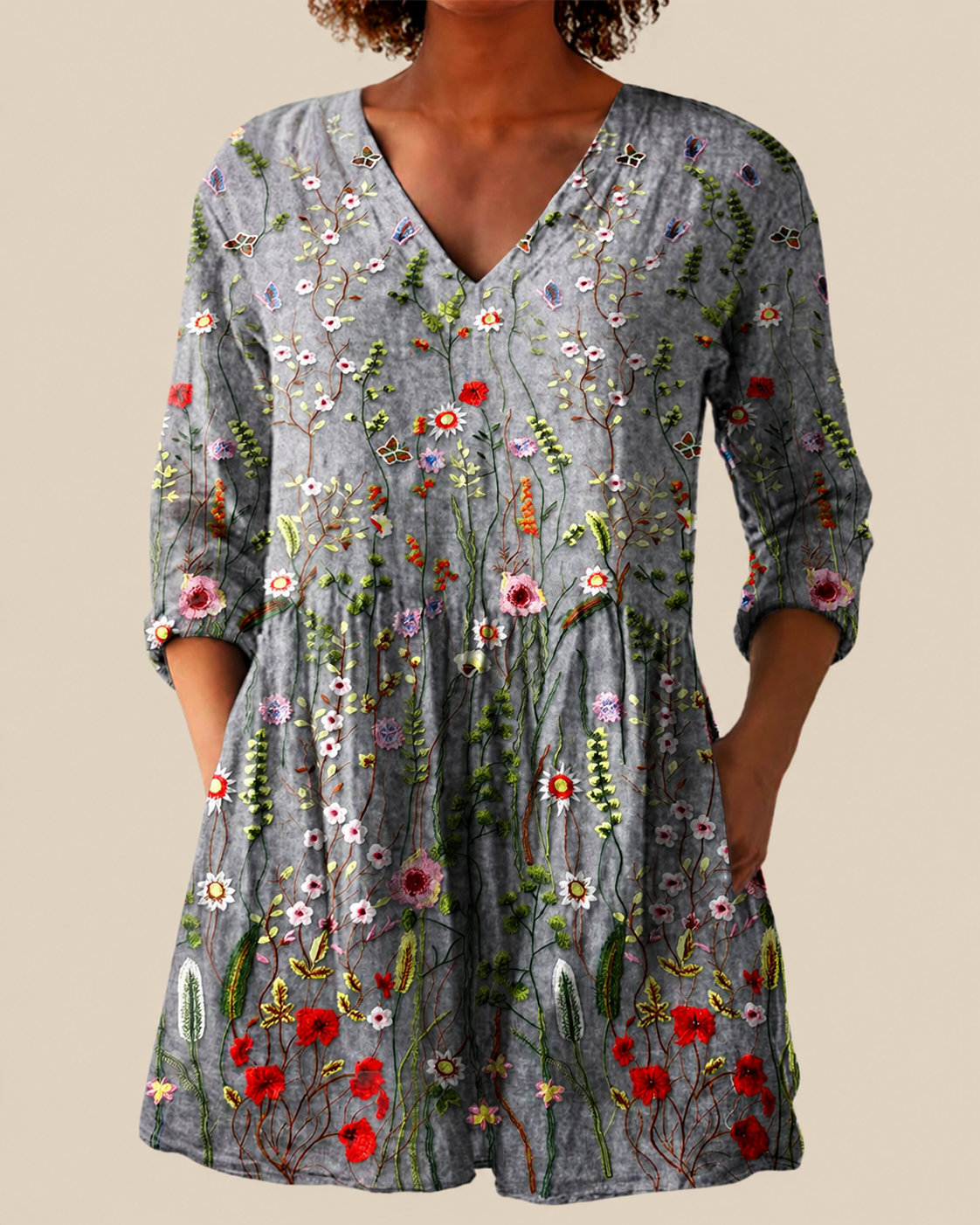 Blusa Amplia con Diseño Llamativo
