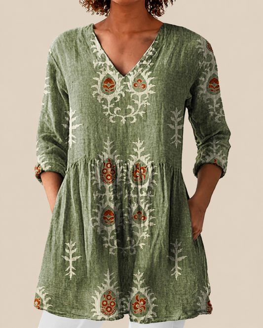 Blusa Amplia con Diseño Vibrante