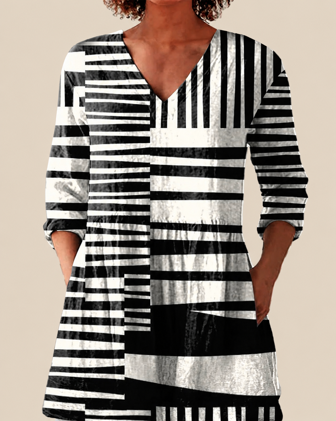 Blusa Amplia con Diseño Vibrante