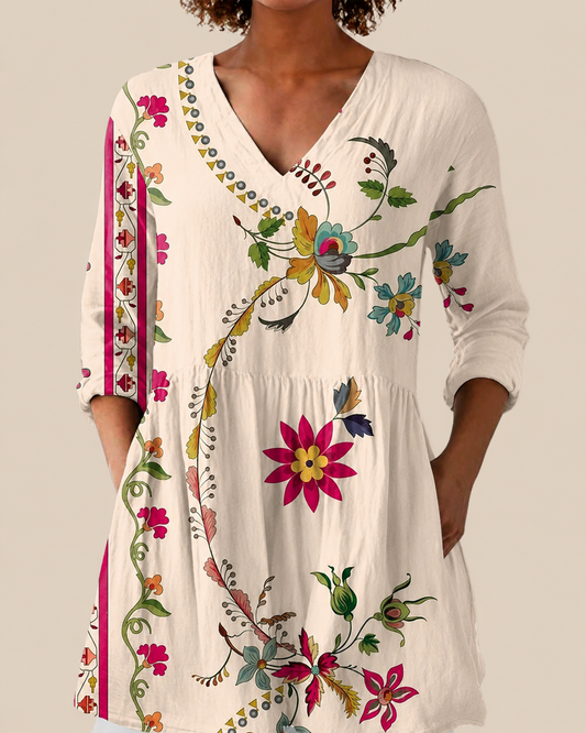 Blusa Amplia con Diseño Vibrante