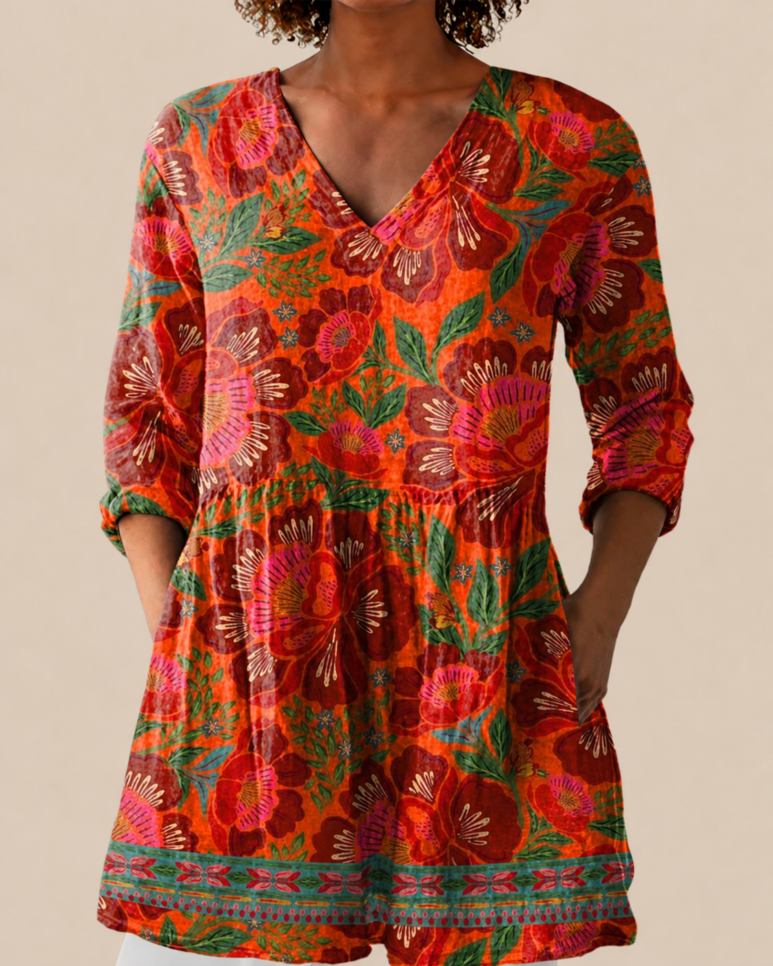 Blusa Amplia con Diseño Llamativo