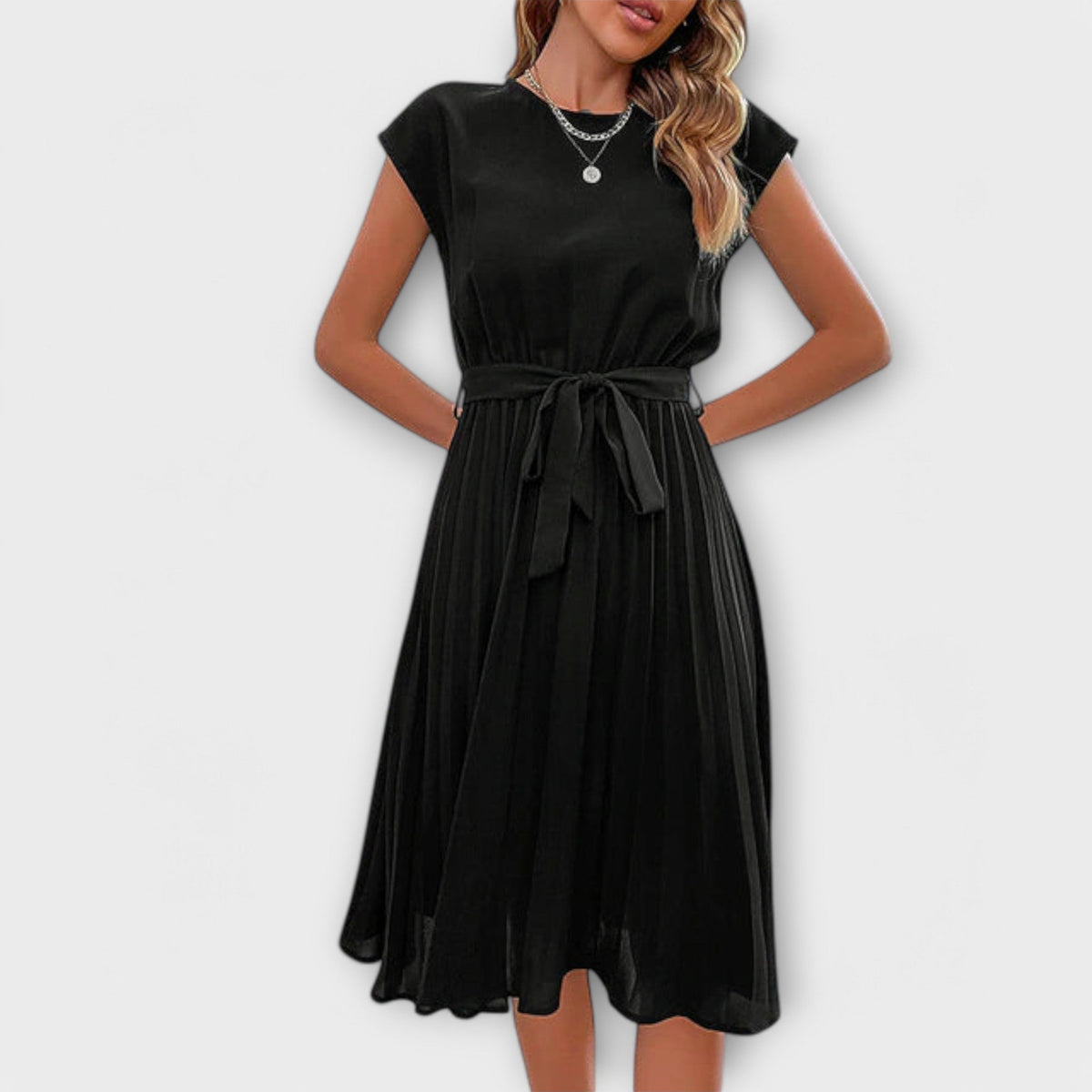 Vestido Midi Plisado de Verano