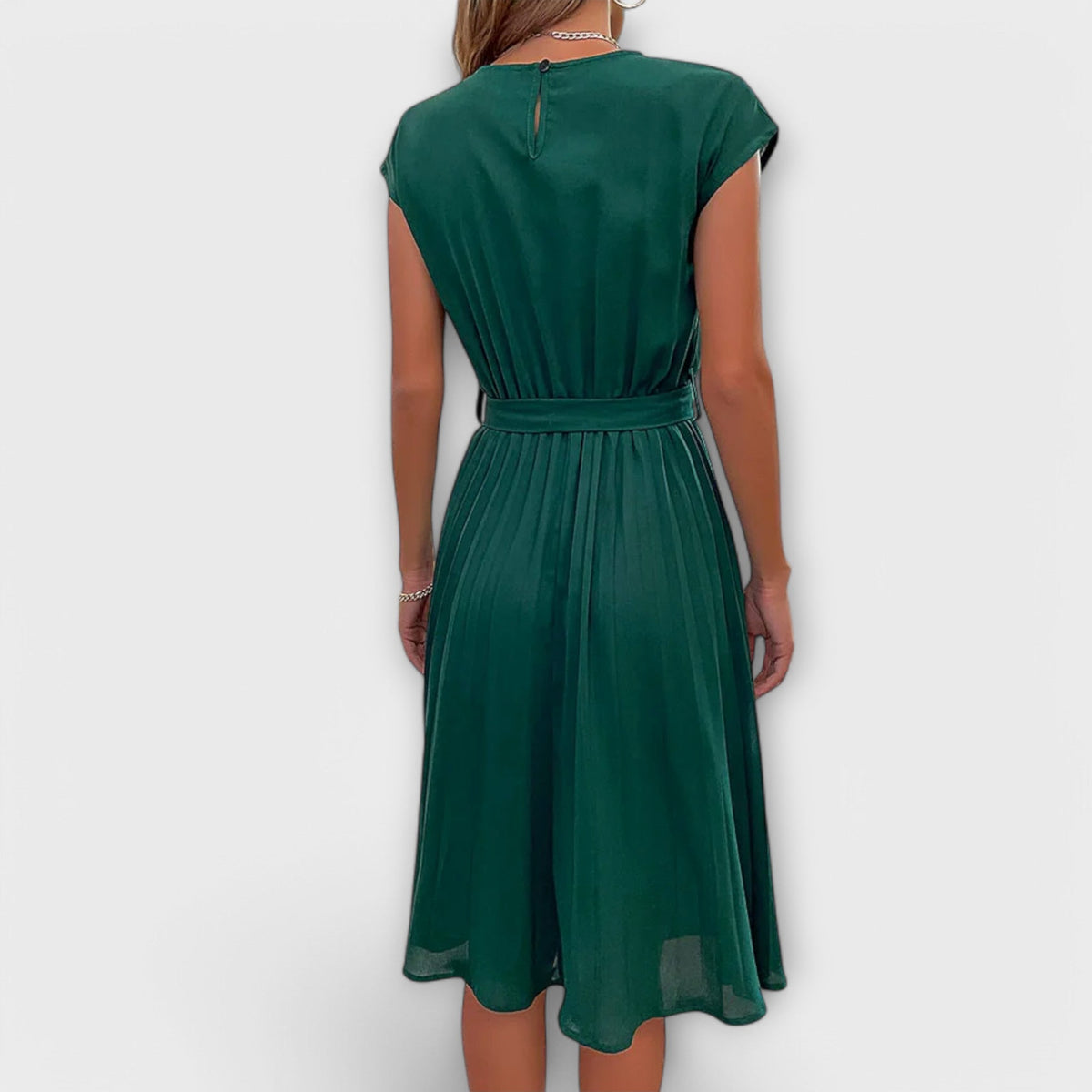 Vestido Midi Plisado de Verano