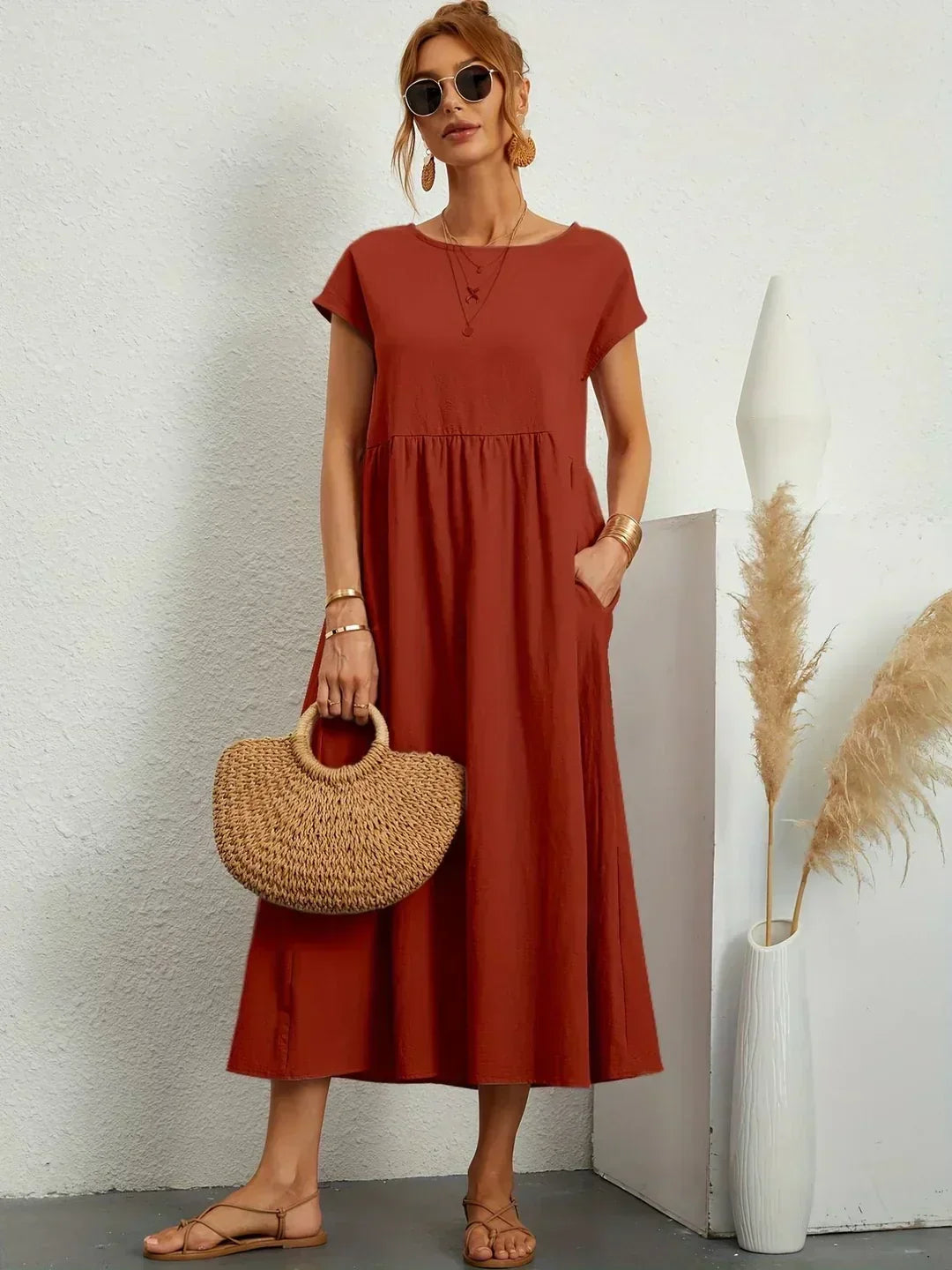 Vestido de Seda 100% Pura