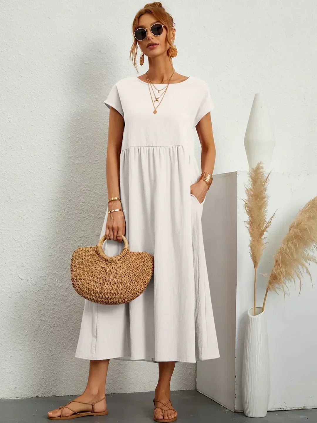 Vestido de Seda 100% Pura