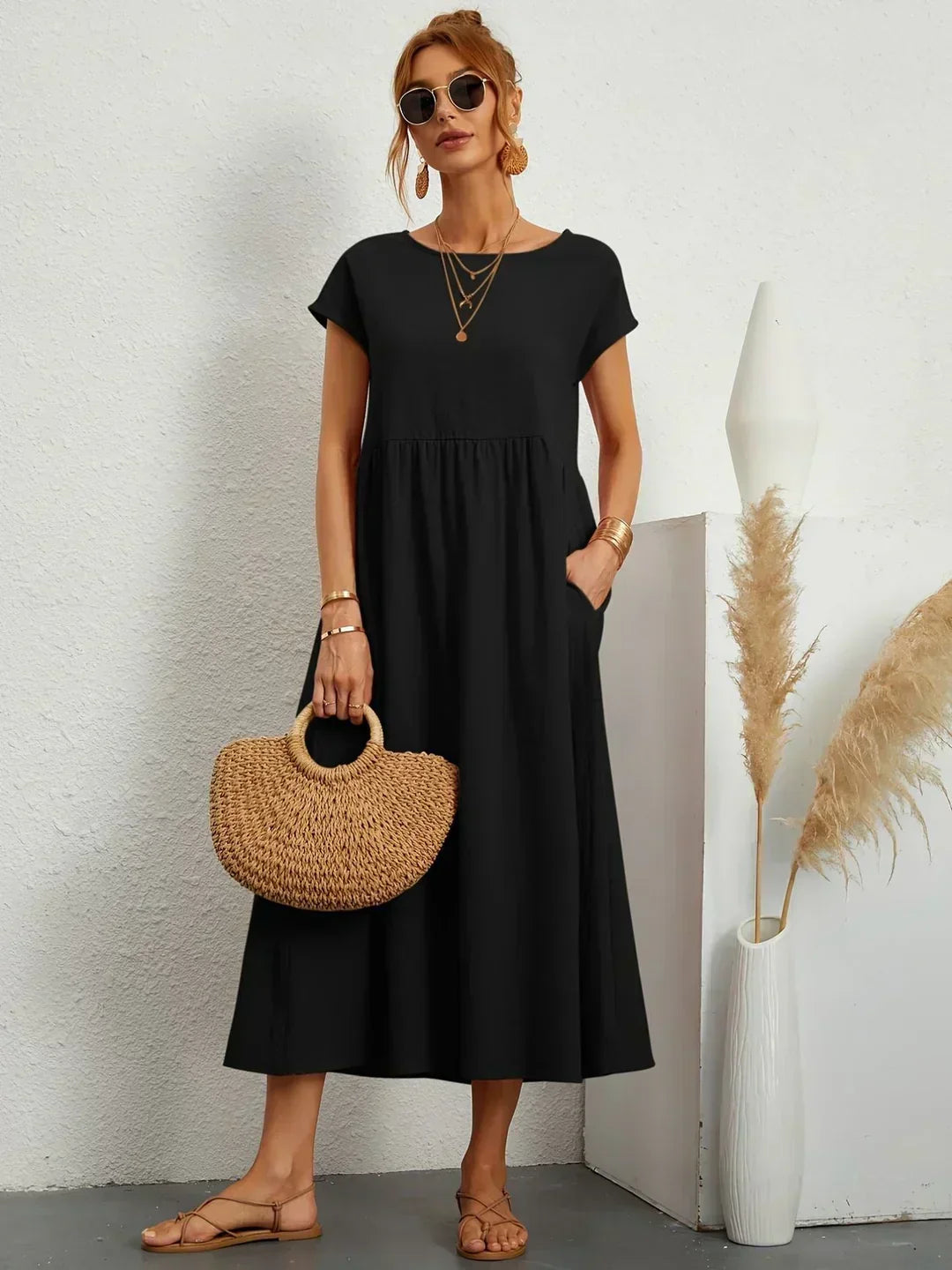 Vestido de Seda 100% Pura