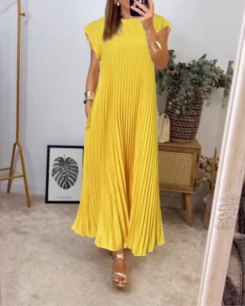 Vestido Fluido con Pliegues