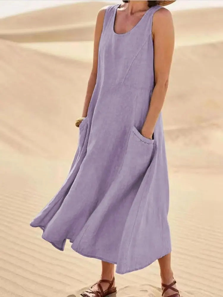 Vestido Maxi Amplio y Transpirable