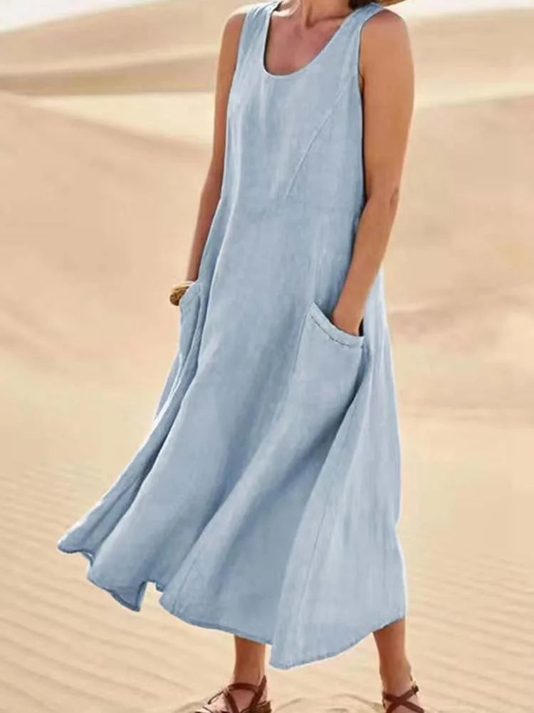 Vestido Maxi Amplio y Transpirable