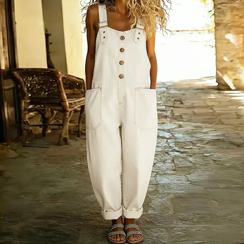 Mono Vintage de Denim con Tirantes Ajustables
