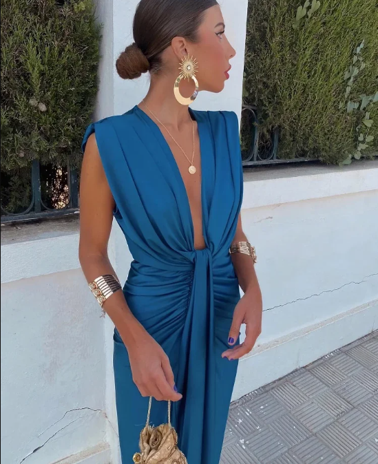 Vestido Plisado Elegante