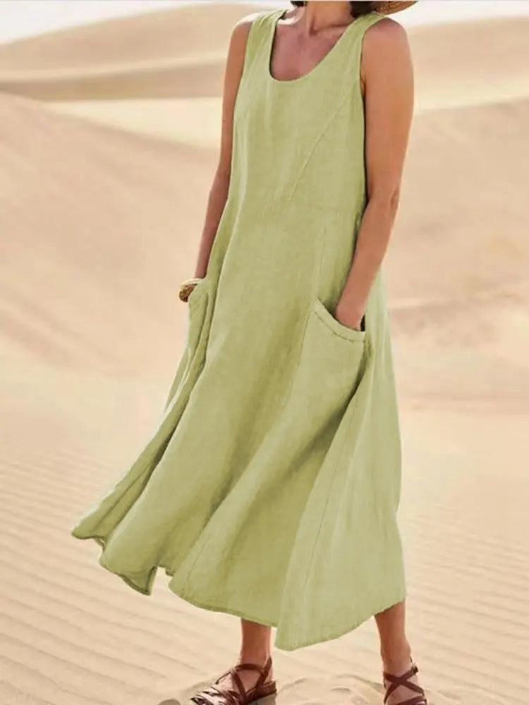 Vestido Maxi Amplio y Transpirable
