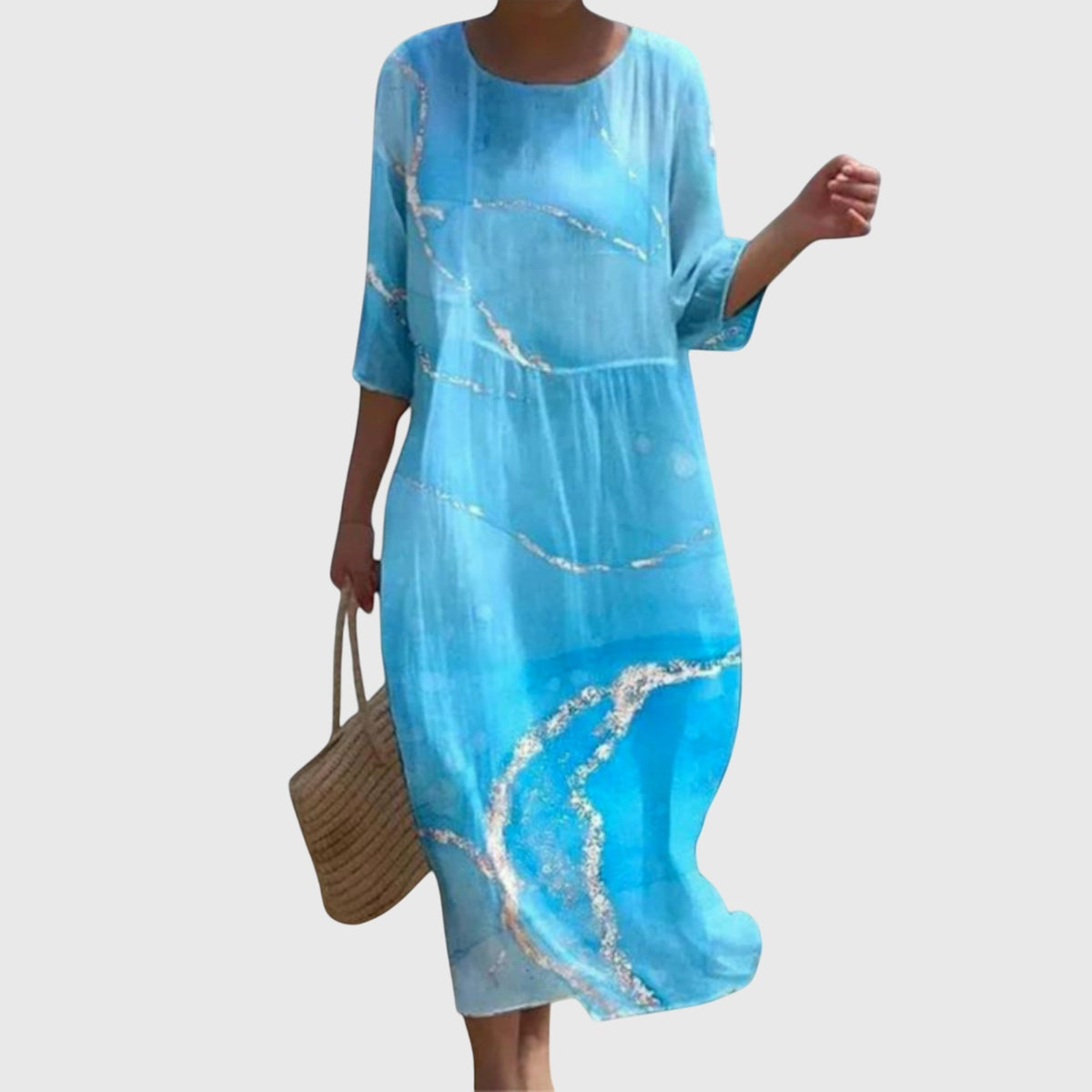 Vestido Maxi Elegante con Estampado Floral