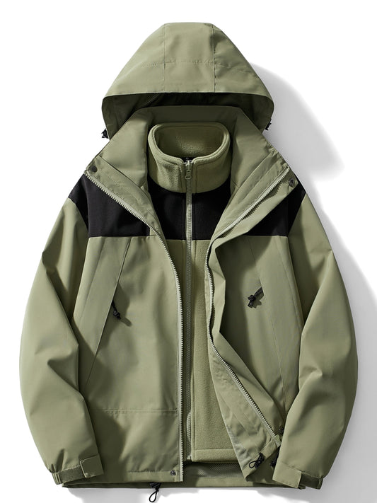 Adriana | Chaqueta Impermeable 3 en 1 con Forro Polar Mujer Capucha